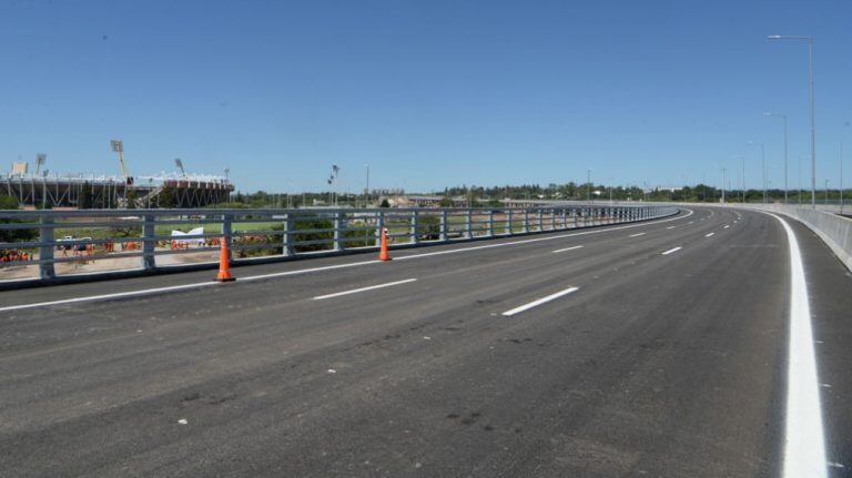 Concluyeron las obras del viaducto frente al Estadio Kempes.