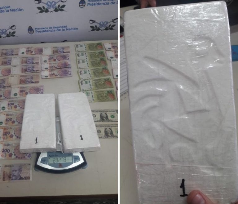 Encontraron dos kilos de cocaína en San Rafael