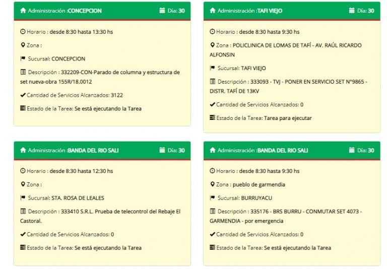 Cortes de energía en Tucumán