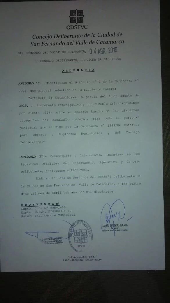 Decreto municipal