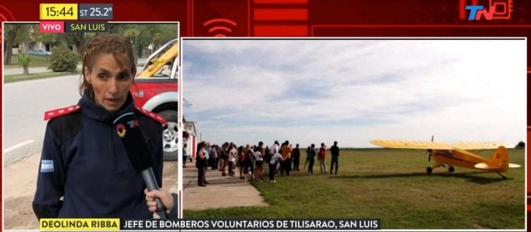 Deolinda Ribba, jefe de bomberos voluntarios de Tilisarao, San Luis.