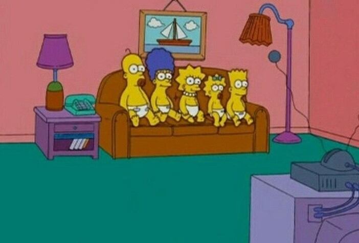 Los Simpsons también fueron infantes. (Web)