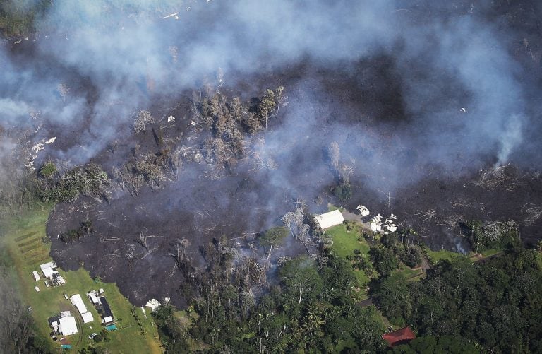 El volcán Kilauea en erupción.