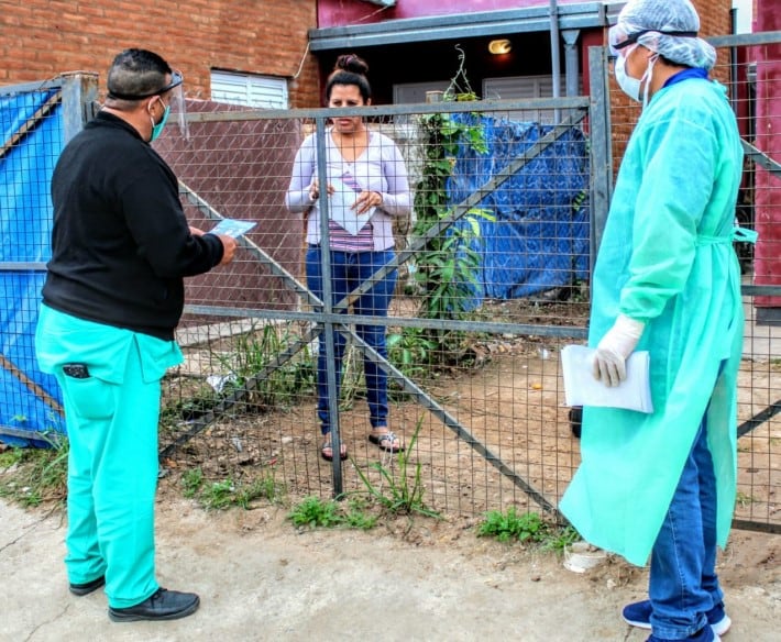 Cordón sanitario en el barrio Toba, Chaco.