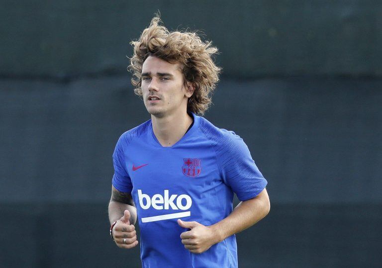 Antoine Griezmann, en su primer entrenamiento con Barcelona. (EFE)