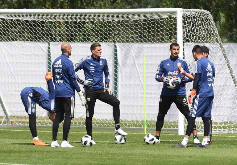 La selección entrenó esta mañana en Bronnitsy. Foto: Maximiliano Luna/telam/dpa.