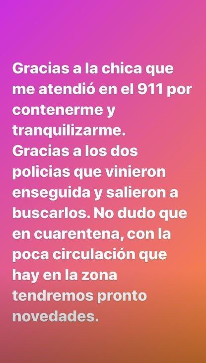 Una de los mensajes que compartió la conductora en su red social. (Instagram/@lulifernandez)