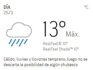 El tiempo en Ushuaia