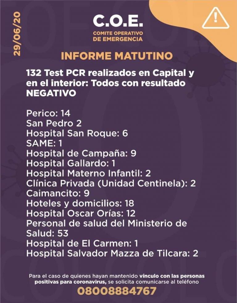 El resumen provisional, con los datos recabados hasta el mediodía del lunes 29 de junio.