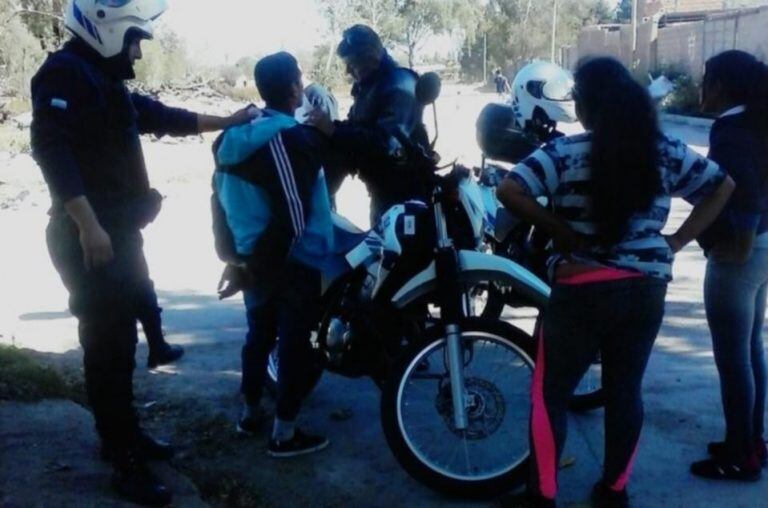 El hombre golpeó a su hija y quedó detenido. Foto: Policía de San Luis.