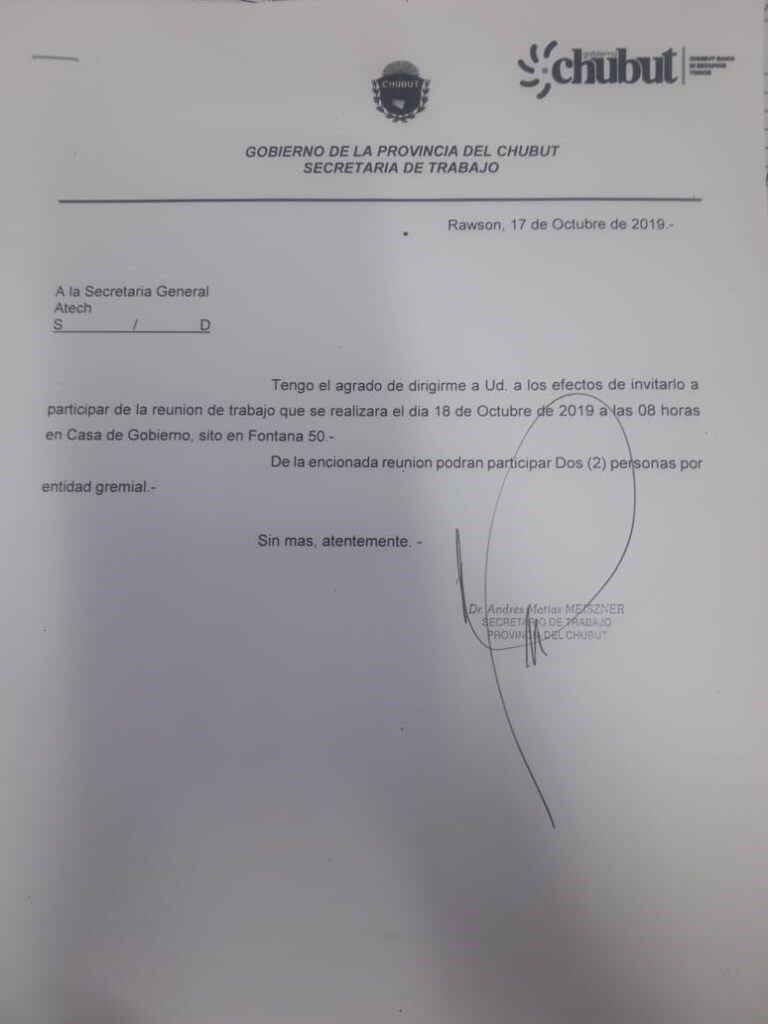 La convocatoria se hizo desde el ministerio de Trabajo.