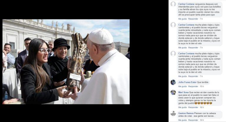 La intendenta de Renca en el Vaticano.