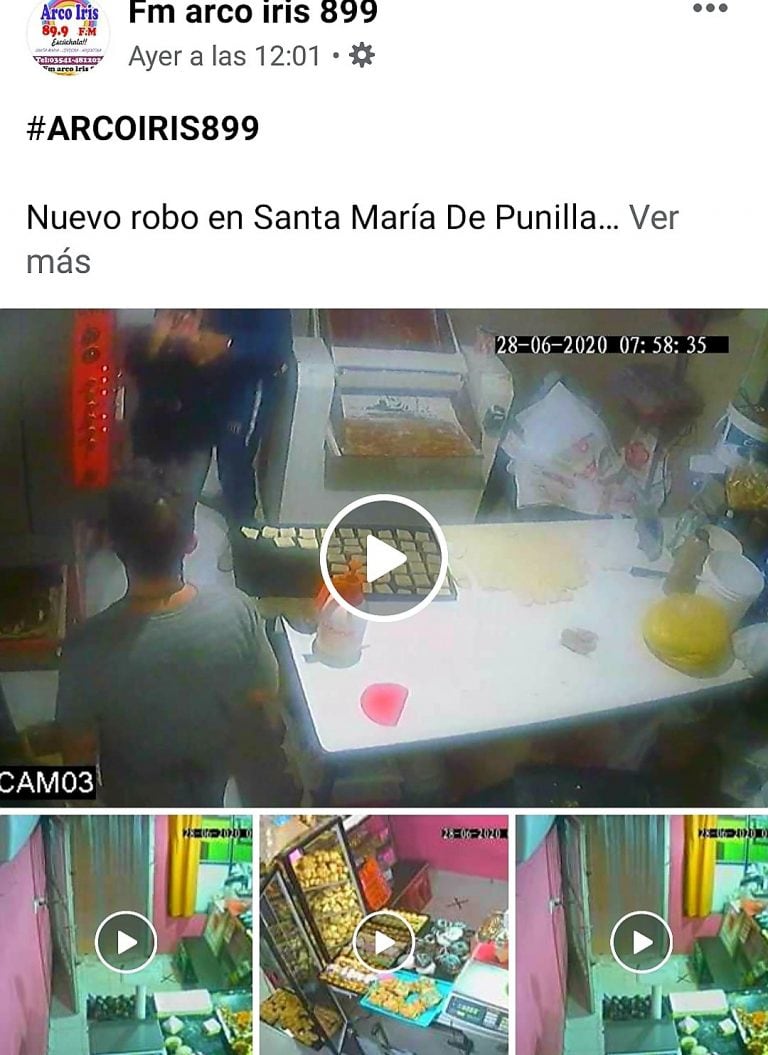 Imágenes compartidas por el medio local.  (Foto: captura de pantalla / video difundido por FM arco iris 899).