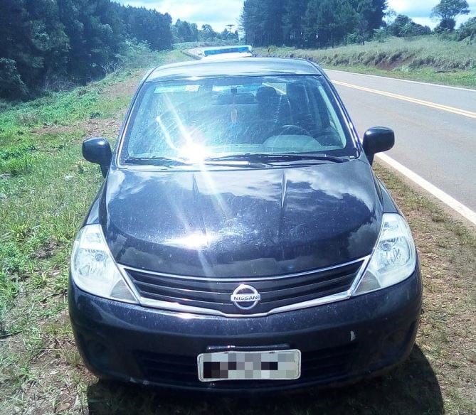 El auto del matrimonio apareció abandonado en la banquina de una ruta nacional. (Foto: Misiones Online)