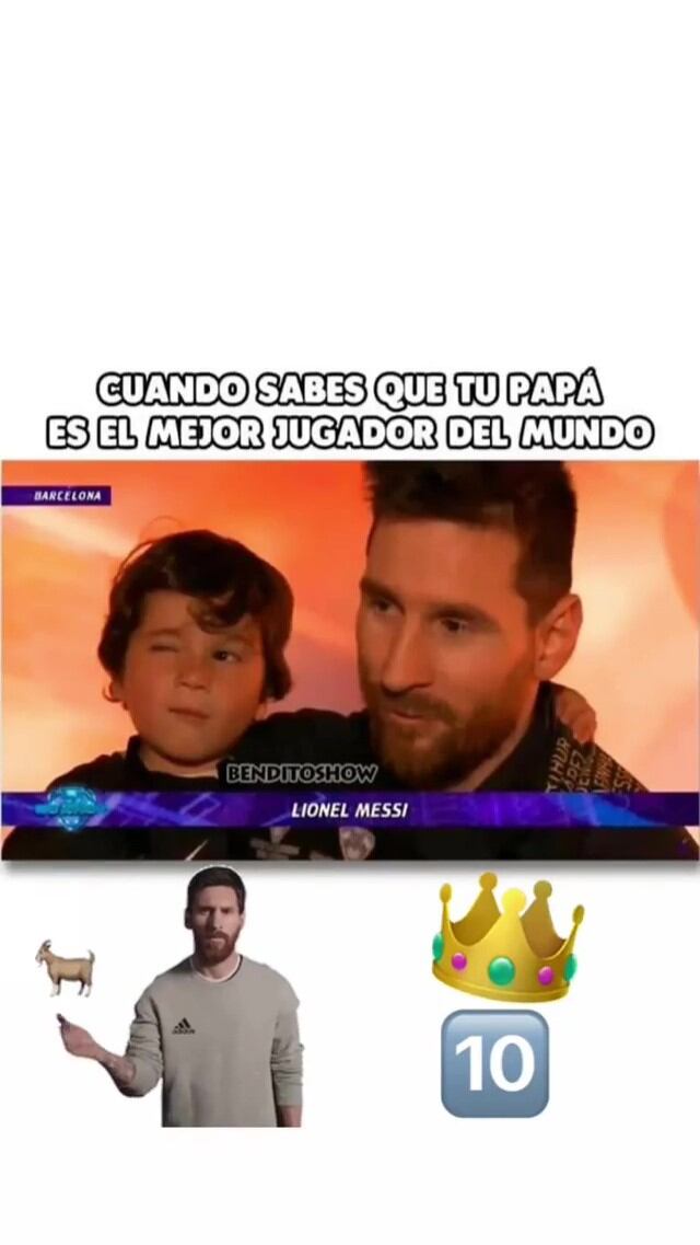 La captura de pantalla corresponde a la nota que Leo grabó para Showmatch. (@mariasolmessi)