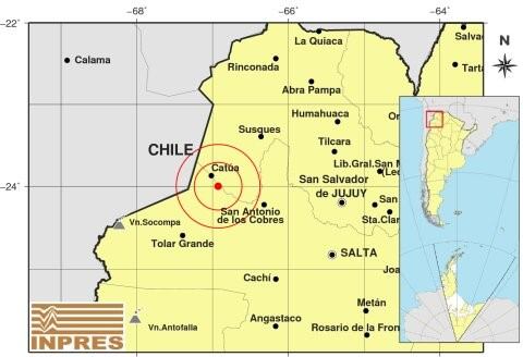 El últimos sismo ocurrió una hora después. (INPRES)