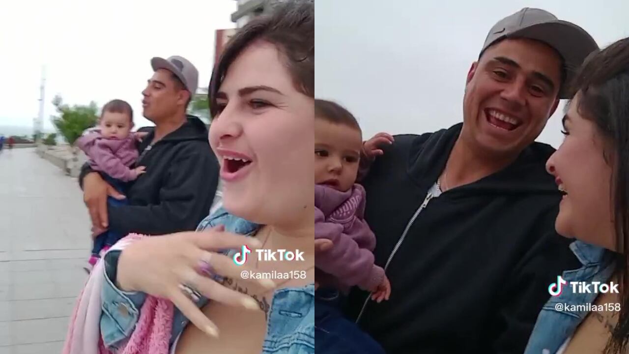 La pareja influencer cordobesa consiguió viajar a Mar del Plata gracias a un canje con una empresa de turismo.