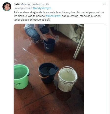 Inundaciones en colegios de Córdoba