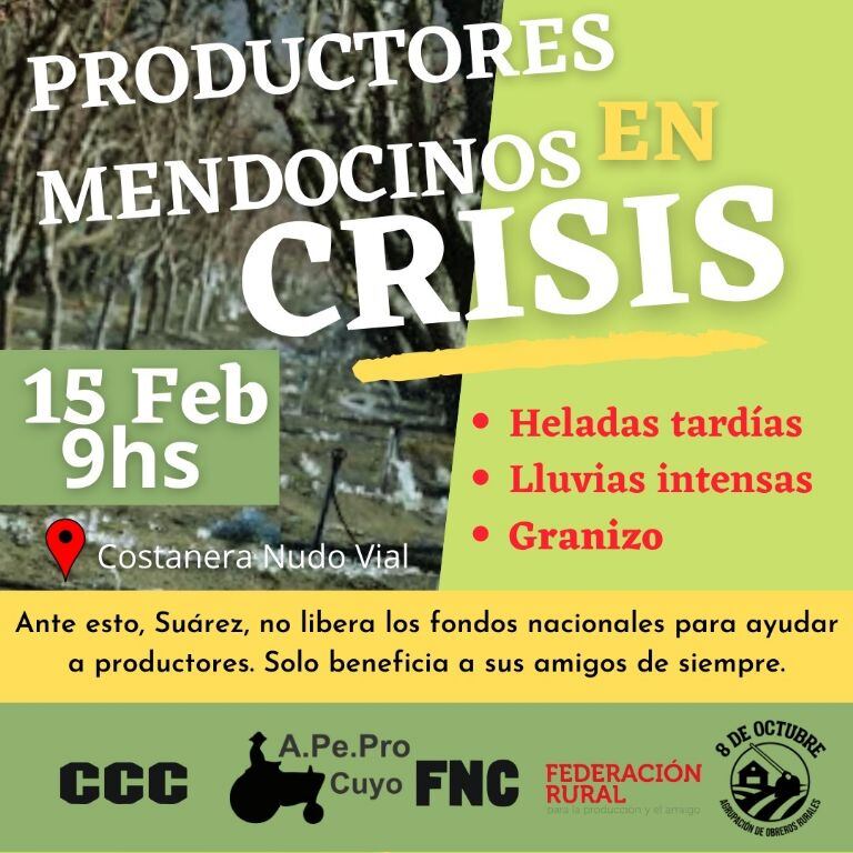 Marcha de los productores vitivinicolas