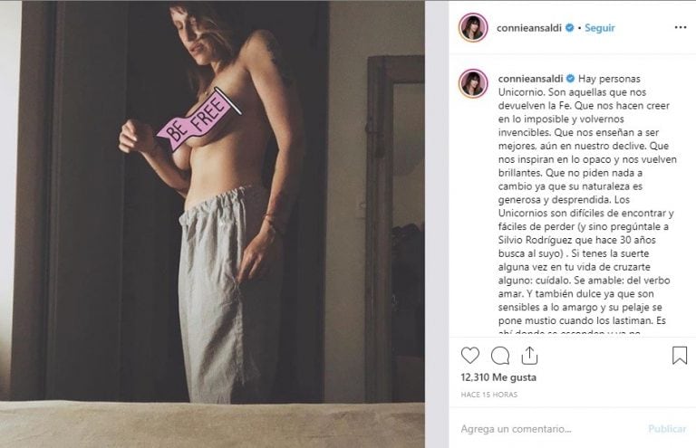 El posteo de Connie Ansaldi en Instagram (Web)