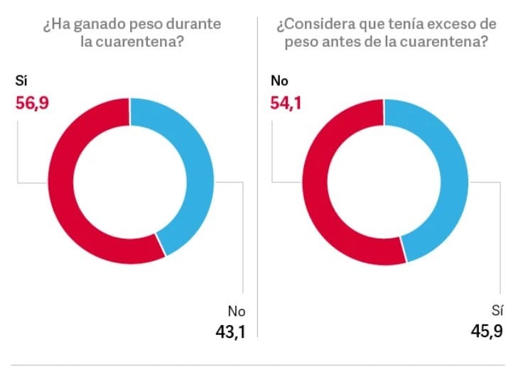 Los efectos de la cuarentena: más de la mitad de los argentinos aumentó de peso (Foto: Clarín)