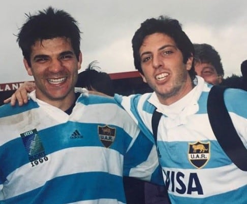 Miguel Ruiz con la camiseta de Los Pumas en 1999.