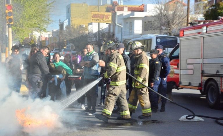 Intervención de Bomberos.