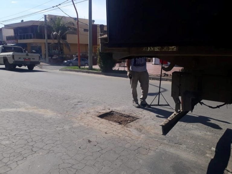 Tareas de bacheo en la ciudad