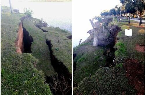 Se desmoronó la barranca de Gaboto y la Provincia tomó intervención