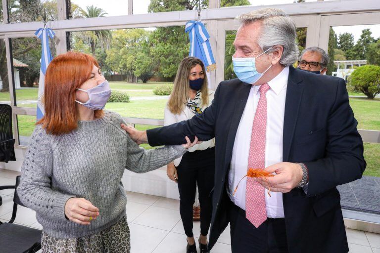 Silvina Batakis con Alberto Fernández (Twitter)