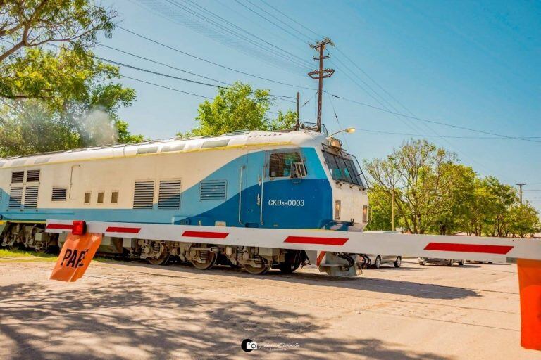 El tren llegó a Bell Ville tras 26 años de ausencia este martes 4 de diciembre de 2018.