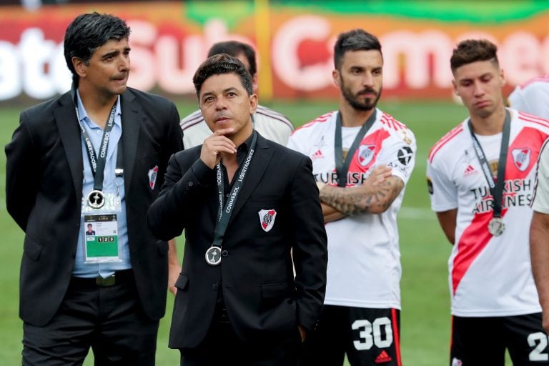 La derrota de River ante Flamengo caló hondo en Marcelo Gallardo (AP Photo/Fernando Vergara)