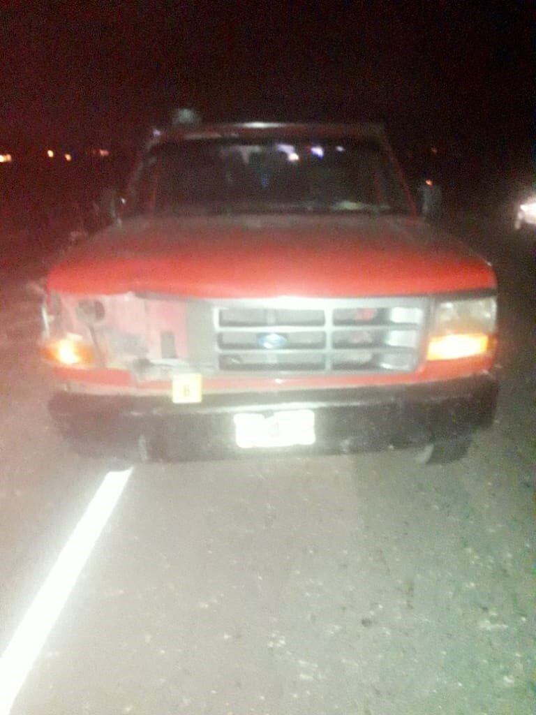 La camioneta que embistió al chico de 13 años en San Luis. Foto: Policía de San Luis.