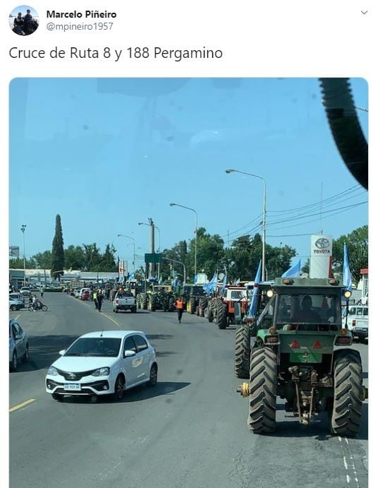 Tractorazo en Pergamino