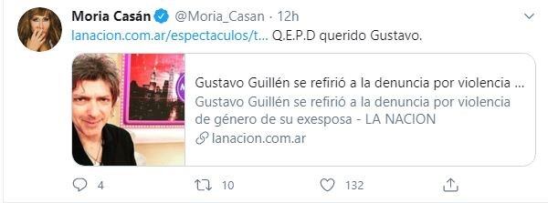 Mensajes de los famosos por la muerte de Gustavo Guillén. (Twitter)