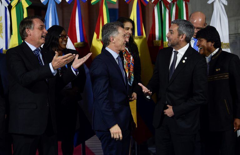 Macri recibió a los mandatarios del Mercosur este miércoles en Santa Fe. (AP Photo/Gustavo Garello)