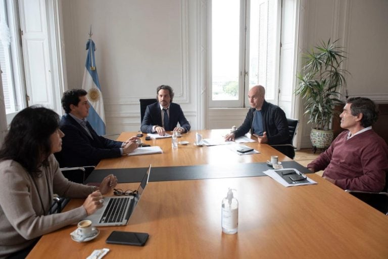 Santiago Cafiero, jefe de Gabinete, y Horacio Rodríguez Larreta, jefe de Gobierno porteño (Clarín)