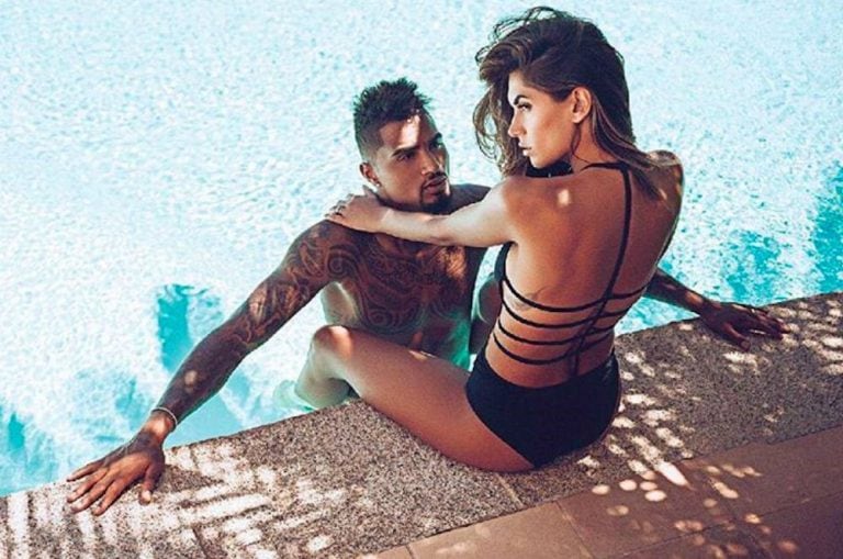 Melissa Satta junto a Boateng (Web)