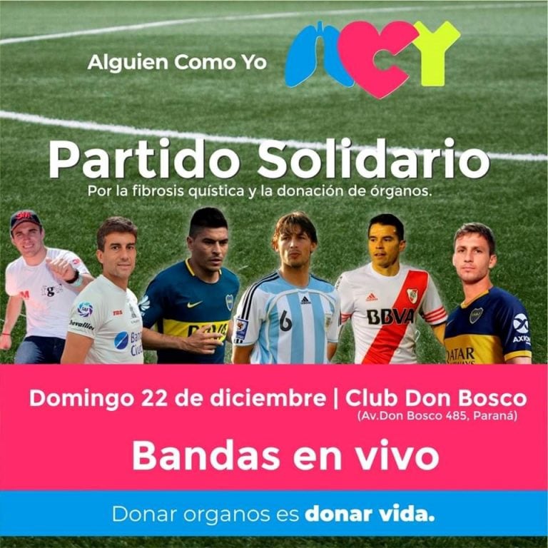 Partido Solidario, domingo 22 de diciembre en Club Don Bosco de Paraná