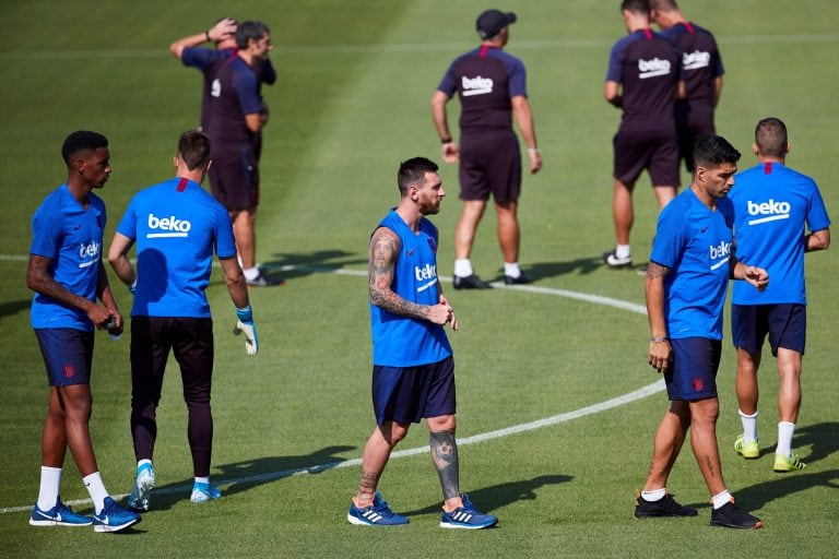 Messi volvió a entrenarse con el plantel del Barcelona (Foto: EFE/ Alejandro García)