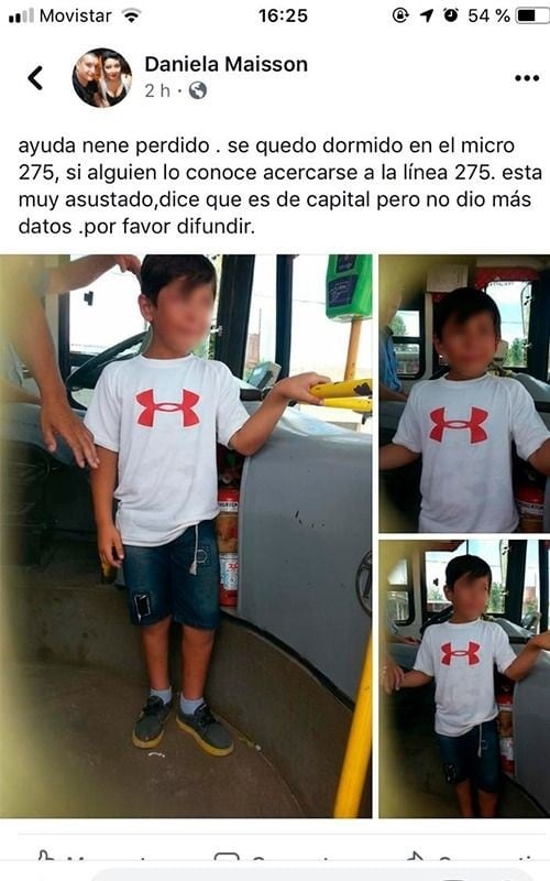 Se olvidaron un menor en un colectivo platense.