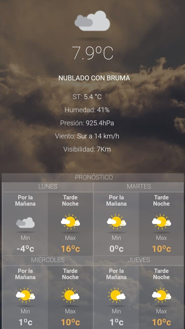 Clima de Tilcara, para este lunes 23 de julio de 2018