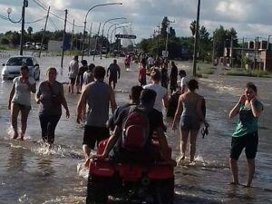 La Emilia quedó totalmente anegada.