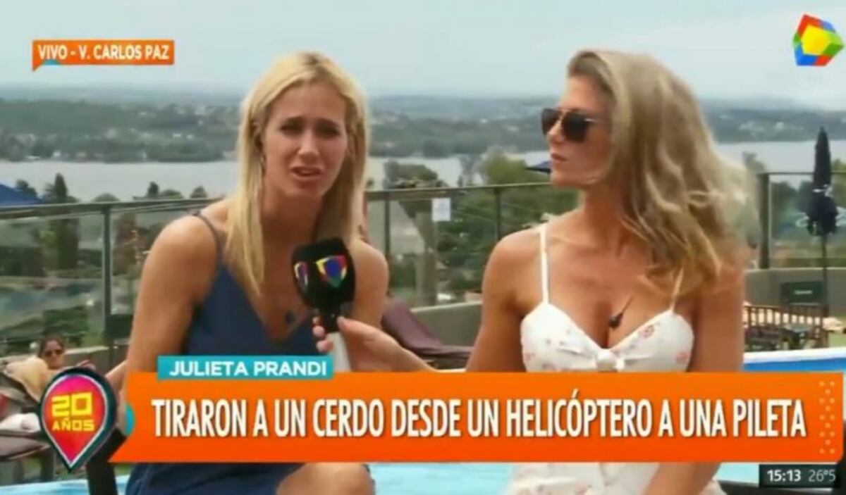 "Me recordó a la dictadura": Julieta Prandi sobre el cerdo lanzado desde un helicóptero