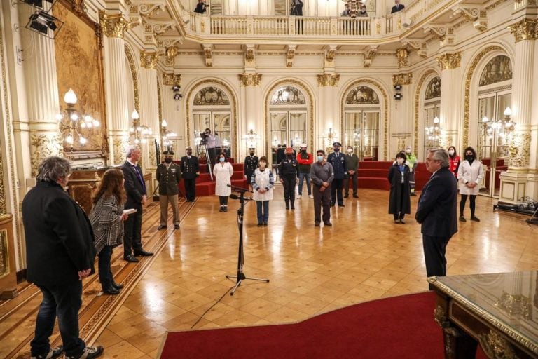 Alberto volvió a pisar Casa Rosada por primera vez desde el 18 de marzo (Foto: Presidencia)