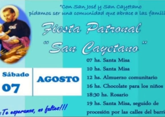 Fiesta de San Cayetano en Puerto Iguazú.