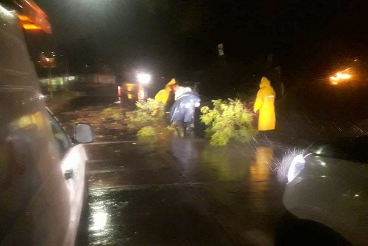 Fuerte tormenta con granizo afectó San Luis.