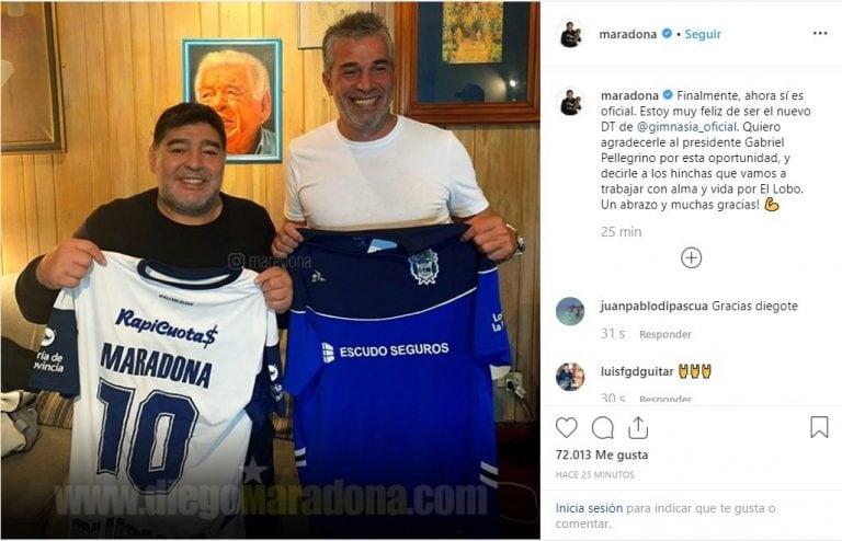 (Instagram: @maradona)