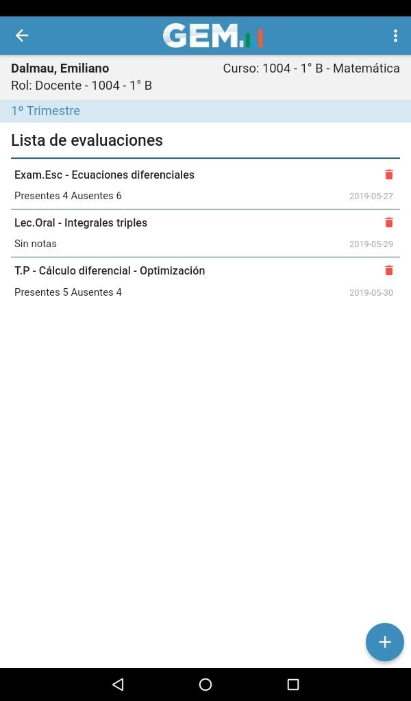 Los docentes llevarán registro en la aplicación.