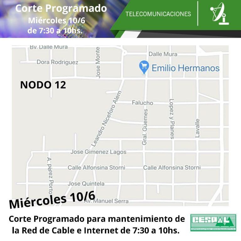 Cortes Cescom Nodos 10 de junio